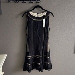 Alice + Olivia Black Lace Mini Dress